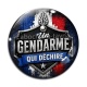 Cabochon Verre - un gendarme qui déchire