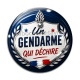 Cabochon Verre - un gendarme qui déchire