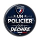 Cabochon Résine - un policier qui déchire