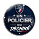 Cabochon Verre - un policier qui déchire