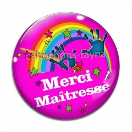 Cabochon Verre - merci maîtresse