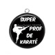 Pendentif Cabochon Argent - super prof de karaté