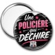 Miroir de poche - une policière qui déchire