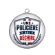 Pendentif Cabochon Argent - une policière qui déchire