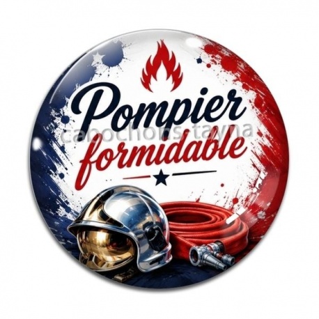 Cabochon Verre - pompier formidable
