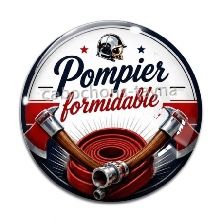 Cabochon Verre - pompier formidable