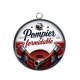 Pendentif Cabochon Argent - pompier formidable