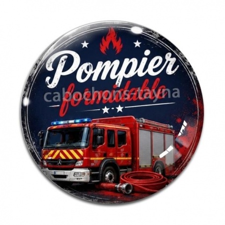 Cabochon Verre - pompier formidable