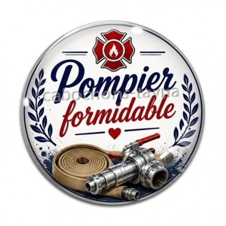 Cabochon Verre - pompier formidable