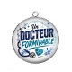 Pendentif Cabochon Argent - un docteur formidable