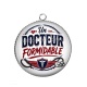 Pendentif Cabochon Argent - un docteur formidable