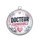Pendentif Cabochon Argent - docteur formidable
