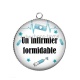 Pendentif Cabochon Argent - un infirmier formidable