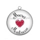 Pendentif Cabochon Argent - merci maîtresse