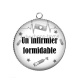 Pendentif Cabochon Argent - un infirmier formidable