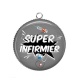 Pendentif Cabochon Argent - super infirmier