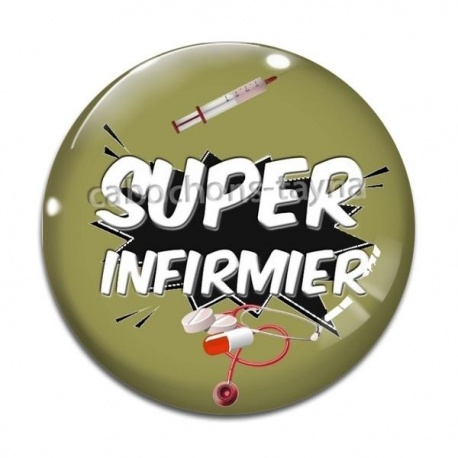 Cabochon Verre - super infirmier