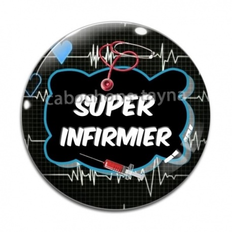 Cabochon Verre - super infirmier