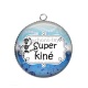 Pendentif Cabochon Argent - super kiné
