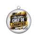 Pendentif Cabochon Argent - un super chef de chantier