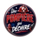Cabochon Résine - une pompière qui déchire, pompier femme