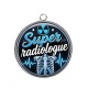 Pendentif Cabochon Argent - super radiologue