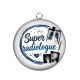 Pendentif Cabochon Argent - super radiologue