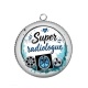 Pendentif Cabochon Argent - super radiologue