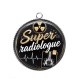 Pendentif Cabochon Argent - super radiologue