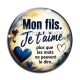 Cabochon Verre - mon fils je t'aime