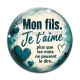 Cabochon Verre - mon fils je t'aime