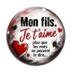 Cabochon Verre - mon fils je t'aime
