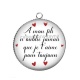 Pendentif Cabochon Argent - a mon fils n'oublie jamais que je t'aime pour toujours
