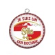Pendentif Cabochon Argent - je suis un fils qui déchire