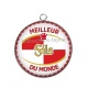 Pendentif Cabochon Argent - meilleur fils du monde