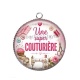 Pendentif Cabochon Argent - une super couturière