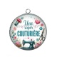 Pendentif Cabochon Argent - une super couturière