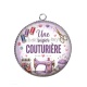 Pendentif Cabochon Argent - une super couturière