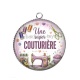 Pendentif Cabochon Argent - une super couturière