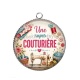 Pendentif Cabochon Argent - une super couturière