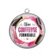 Pendentif Cabochon Argent - une coiffeuse formidable
