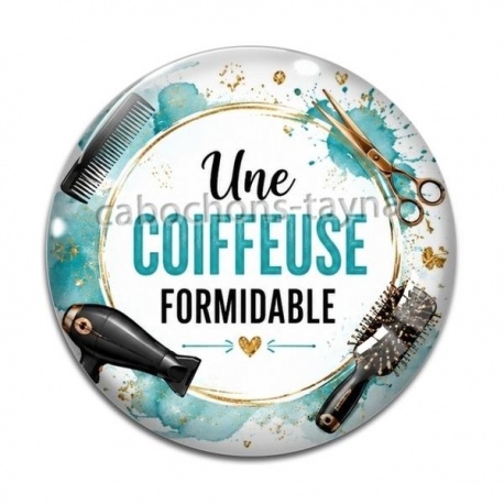 Cabochon Verre - une coiffeuse formidable