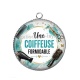 Pendentif Cabochon Argent - une coiffeuse formidable