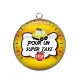 Pendentif Cabochon Argent - pour un super taxi