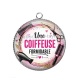 Pendentif Cabochon Argent - une coiffeuse formidable