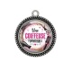 Pendentif Cabochon Argent - une coiffeuse formidable