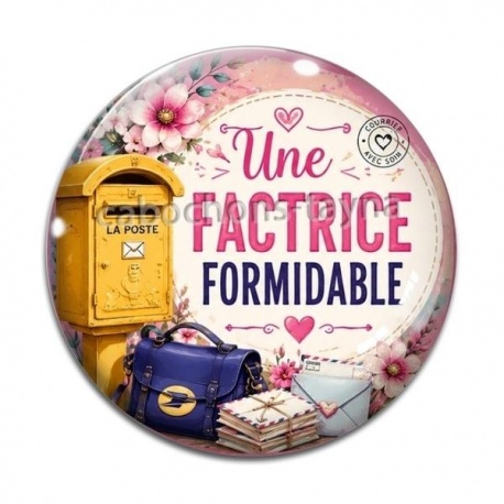 Cabochon Verre - une factrice formidable