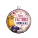 Pendentif Cabochon Argent - une factrice formidable