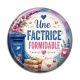 Cabochon Résine - une factrice formidable