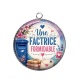 Pendentif Cabochon Argent - une factrice formidable